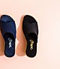 Color:Black - Image 2 - Christina Elastic Banded Cork Wedge Sandals