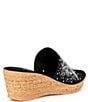 Color:Black - Image 2 - Joline Slip-On Embellished Wedge Sandals