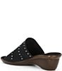 Color:Black - Image 3 - Nori Rhinestone Elastic Wedge Sandals
