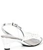 Color:Silver - Image 2 - Suzanne Lucite Rhinestone Slingback Sandals