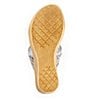 Color:Silver - Image 6 - Tabitha Braided Raffia Metallic Wedge Slide Sandals