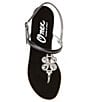 Color:Black - Image 5 - Taylor Leather Embellished Thong Sandals