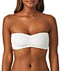 Color:White - Image 1 - Ongossamer Cabana Cotton Bandeau Bralette