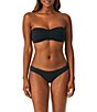 Color:Black - Image 3 - Ongossamer Cabana Cotton Bandeau Bralette
