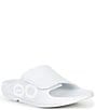 OOFOS Men's OOahh Sport Flex Washable Pool Slide Sandals, Color:White - Image 1