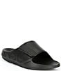 OOFOS Men's OOahh Sport Flex Washable Pool Slide Sandals, Color:Matte Black - Image 1