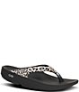 OOfos OOlala Leopard Recovery Thong Sandals - Image 1