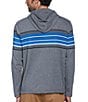 Color:Dark Sapphire Heather - Image 2 - Chest Stripe French Terry Hoodie