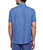 Color:Star Sapphire - Image 2 - Delave Linen Short Sleeve Woven Shirt