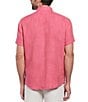 Color:Raspberry Sorbet - Image 2 - Delave Linen Short Sleeve Woven Shirt