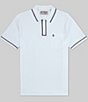 Color:Bright White - Image 1 - Earl Pique Short Sleeve Polo Shirt