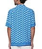Color:Skydiver - Image 2 - Geo Print Short Sleeve Woven Camp Shirt
