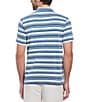 Color:Blue Indigo - Image 2 - Indigo Stripe Modern Fit Short Sleeve Polo Shirt