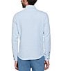 Color:Azure Blue - Image 2 - Stretch Double Weave Long Sleeve Woven Shirt