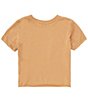 Color:Doe - Image 2 - Big Girls 7-16 Short Sleeve Cherry Telephone Crop T-Shirt
