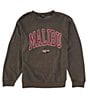 Color:Washed Black - Image 1 - Big Girls 7-16 Long Sleeve Malibu Collegiate Sweatshirt