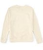 Color:Antique White - Image 2 - Big Girls 7-16 Long Sleeve Smiley Pearls Fleece Sweatshirt