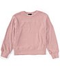 Color:Burnished Lilac - Image 1 - Big Girls 7-16 Long Sleeve Urban Rib-Knit Sweater