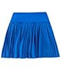 Color:Blue Lolite - Image 2 - Big Girls 7-16 Pleated Tennis Skort