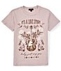 Color:Burnished Lilac - Image 1 - Big Girls 7-16 Short Sleeve Its A Love Story Graphic T-Shirt