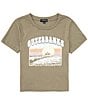 Color:Vetiver - Image 1 - Big Girls 7-16 Short Sleeve Outerbanks Sunset T-Shirt