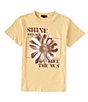 Color:New Wheat - Image 1 - Big Girls 7-16 Short Sleeve Shine Bright Daisy Graphic T-Shirt