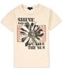 Color:Artic Wolf - Image 1 - Big Girls 7-16 Short Sleeve Shine Bright Daisy Graphic T-Shirt