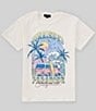 Color:Coconut Milk - Image 1 - Big Girls 7-16 Short Sleeve Sunkissed Paradise Oversized T-Shirt