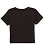 Color:Washed Black - Image 2 - Big Girls 7-16 Short Sleeve This Is Me Trying Kitty Crop T-Shirt