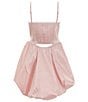 Color:Dusty Rose - Image 2 - Big Girls 7-16 Strapless Smocked Bubble-Hem Fit And Flare Dress