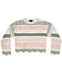 Originality Big Girls Long Sleeve Stripe Sweater - Image 1