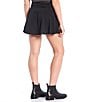 Color:Black - Image 2 - High Rise Drop Waist Mini Skirt