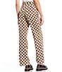 Color:Brazilian Sand/Emperador - Image 2 - High Rise Checked Print Straight Jeans