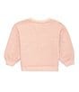 Color:Evening Sand - Image 2 - Little Girls 2T-6X Long Sleeve Sassy Little Soul Fleece Sweatshirt