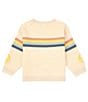 Color:Ivory Multi - Image 2 - Little Girls 2T-6X Rainbow Stripe Sweater