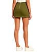 Color:Capulet Olive - Image 2 - Mid Rise Twill Wrap Skirt