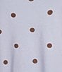 Originality Polka Dot Short Sleeve Sweater - Image 4