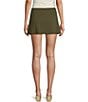 Originality Ponti Pull On A-Line Micro Mini Skort, Color:Dark Olive - Image 2