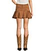 Originality Pull-On A-Line Ruffle Hem Mini Skort, Color:Taupe Mirage - Image 2