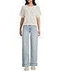 Originality Short Sleeve Cropped Oversized Knit Top - Image 3