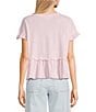 Originality Short Sleeve Double Ruffle Tee - Image 6