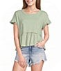 Originality Short Sleeve Double Ruffle Tee - Image 1