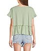 Originality Short Sleeve Double Ruffle Tee - Image 2