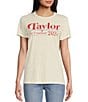 Color:Coconut Milk - Image 1 - Short Sleeve Graphic Taylor For President T-Shirt
