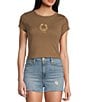 Color:Cocoa Creme - Image 1 - Short Sleeve Lucky Horseshoe Baby T-Shirt