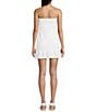 Originality Strapless Twist Bodice Ruffle Hem Mini Dress, Color:Ivory - Image 2
