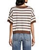 Originality Striped Short Sleeve Sweater - Image 2