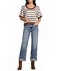 Originality Striped Short Sleeve Sweater - Image 3