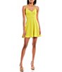 Color:Acid Lime - Image 1 - V- Neck Pull-On Cami Dress