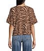 Originality Zebra Stripe Short Sleeve Sweater - Image 2